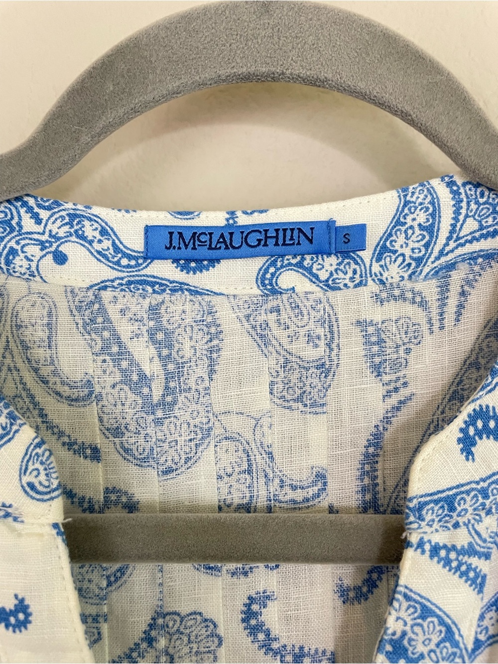 J. McLaughlin Paisley Bandana Gianna Linen Shirt Tunic Dress Size Small - Picture 3 of 10